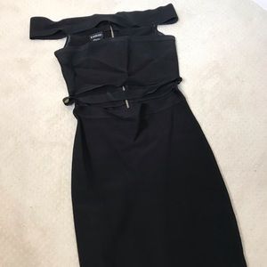 REDUCED | Strapless Bebe little black dress
